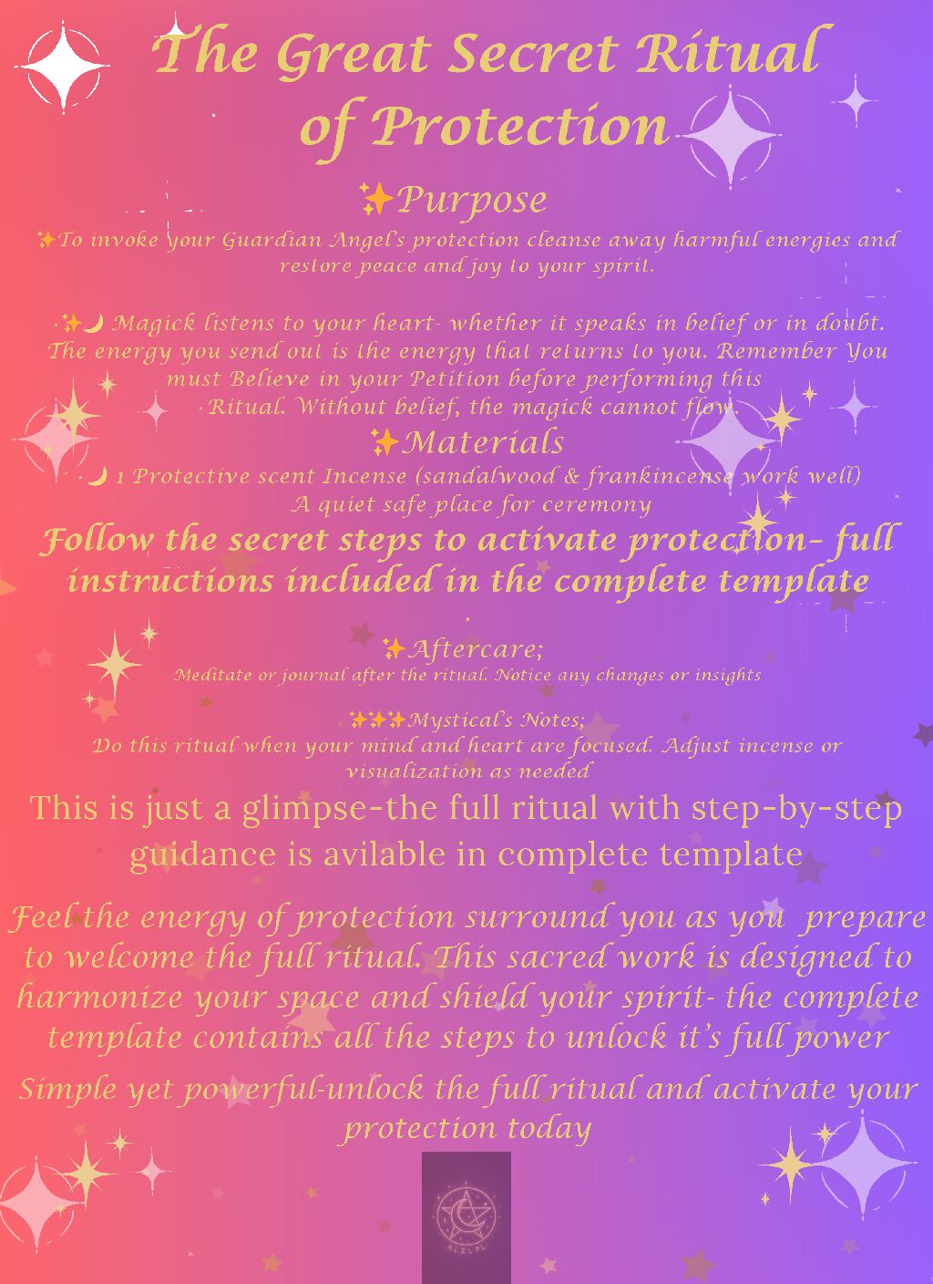 The Secret Ritual of Protection